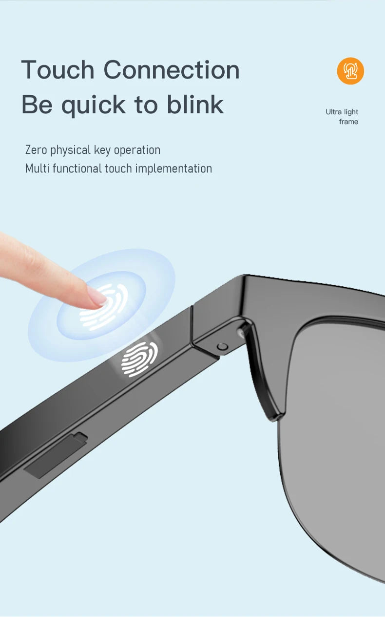 F06 Connected Bezel IP4 Waterproof Parasol Wireless Stereo Android Glasses With Bluetooth Headphones Sport Electric Scooter Men