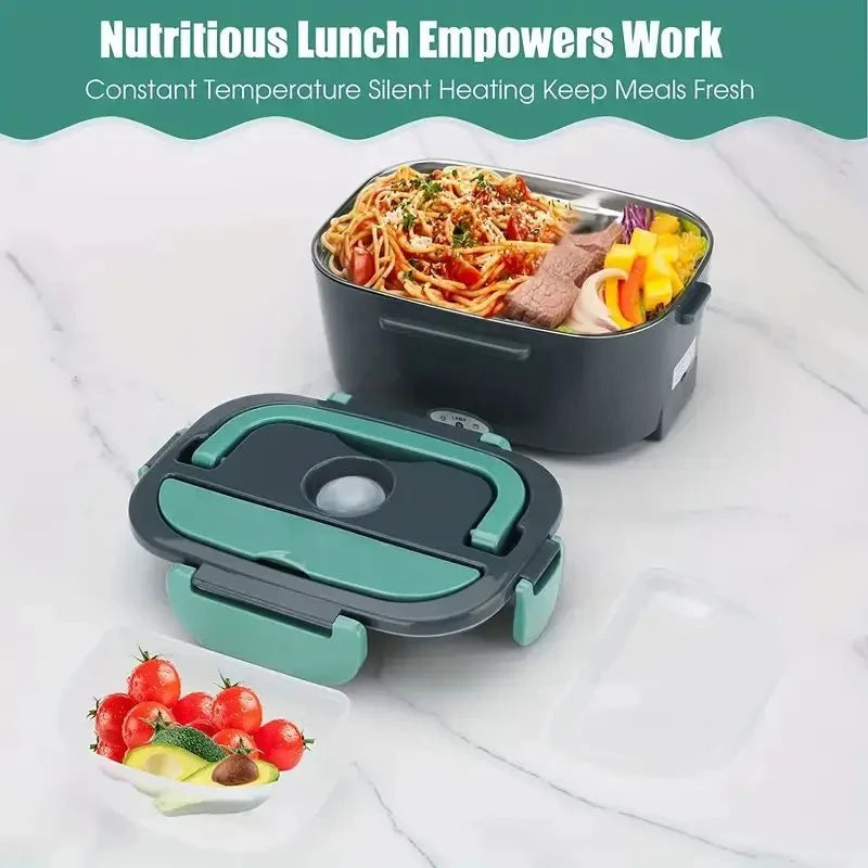 1.5 L 60W Electric Lunch Box Food Warmer Portable Food Heater for Car Or Home - Leak Proof, Lunch Heating Microwave for Truckers