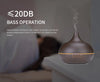 500ml Air Humidifier Aromatherapy Essential Oil Diffuser Wood Grain Ultrasonic Remote Control 7 Color Lights For Home Bedroom